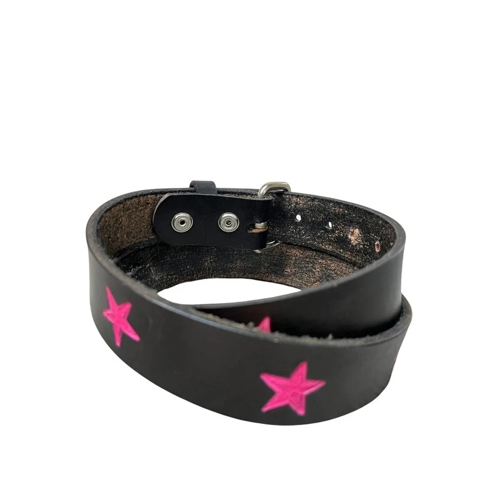 N/A black leather